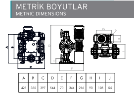 AP 10M Elektrikli Diyaframlı Pompa