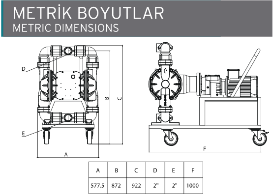 AP 20M Elektrikli Diyaframlı Pompa