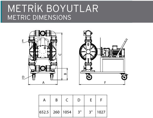 AP 30M Elektrikli Diyaframlı Pompa