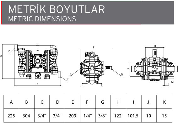 AP 06 Plastik Diyaframlı Pompa