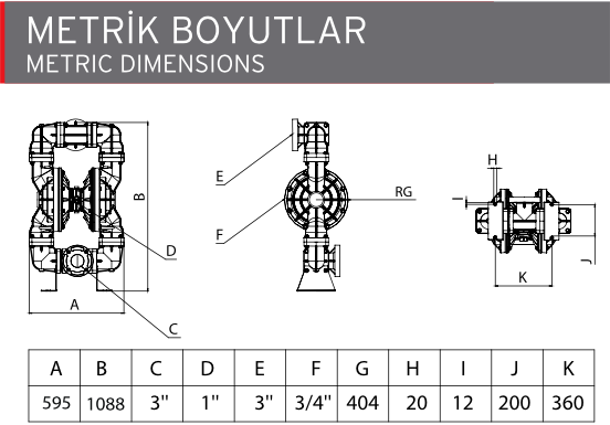 AP 30 Plastik Diyaframlı Pompa