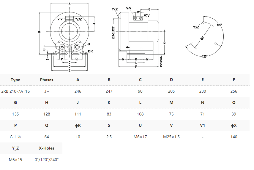 AP 210T16 Tek Kademeli Blower