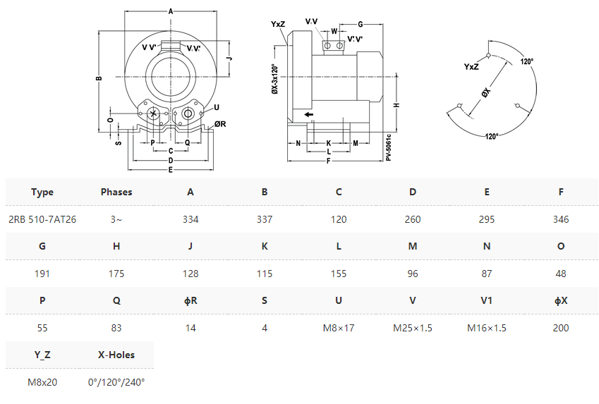 AP 510T26 Tek Kademeli Blower