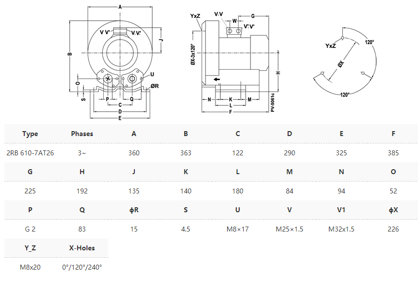 AP 610T26 Tek Kademeli Blower
