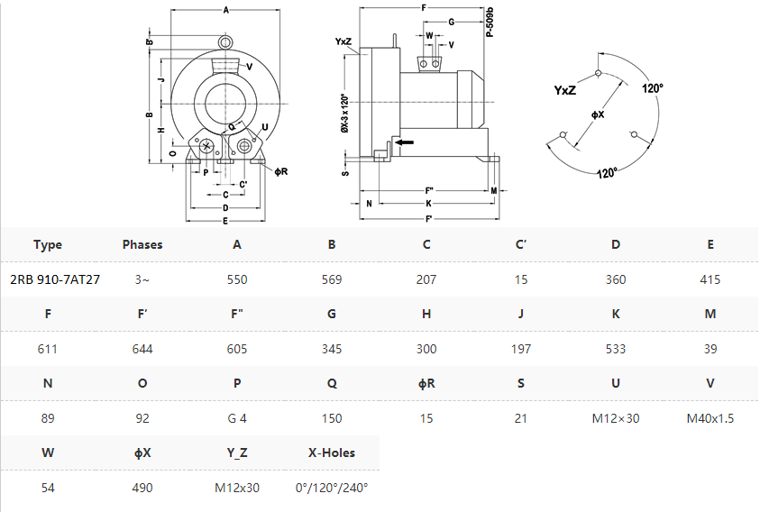 AP 910T27 Tek Kademeli Blower